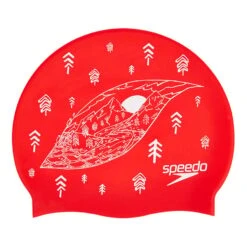Badekappe Speedo Slogan Print Cap Rot