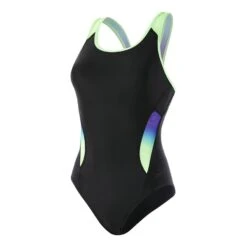 Badeanzug Speedo Hydrosense Glideback Schwarz/grün/blau Damen