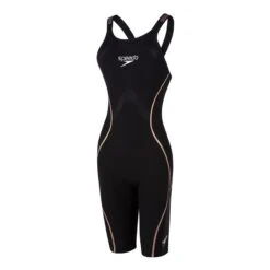 Speedo Fastskin LZR Pure Intent Openback Kneeskin Damen Badeanzug Schwarz/gelb