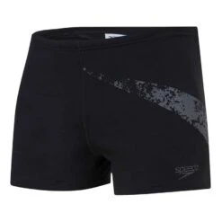 Speedo BoomStar Placement Aquashort Badehose Schwarz/grau