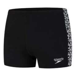 Speedo BoomStar Splice Aquashort Badehose Schwarz/weiß