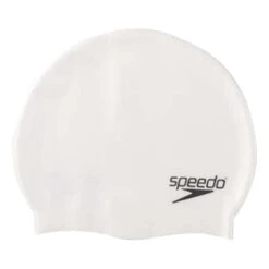 Speedo Plain Flache Silikonkappe Weiß