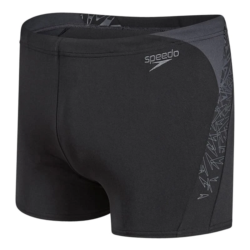 Badehose Speedo Boom Splice Aquashort Schwarz/grau 3 Badehose Speedo Boom Splice Aquashort Schwarz/grau
