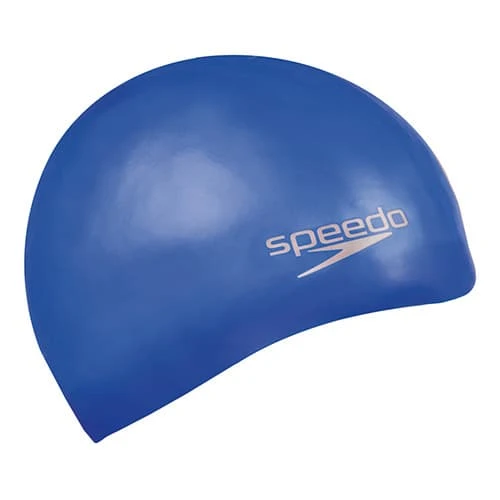 Speedo Plain Moulded Blue Silikon Badekappe 3 Speedo Plain Moulded Blue Silikon Badekappe