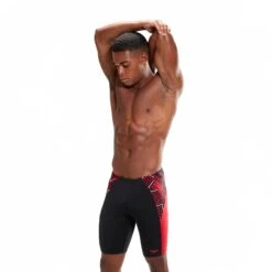 Speedo Eco Endurance+ Splice Badehose Schwarz/kanllrot/weiß