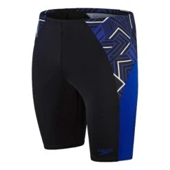 Speedo Eco Endurance+ Splice Badehose Schwarz/elektrisch-blau/weiß