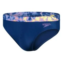 Speedo Big Logo 7 Cm Badehose Dunkelblau/gelb/rosa