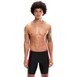 Speedo Dive Badehose Schwarz/rot/grau