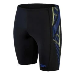 Speedo Tech Panel Badehose Schwarz/marineblau/grün-gelb