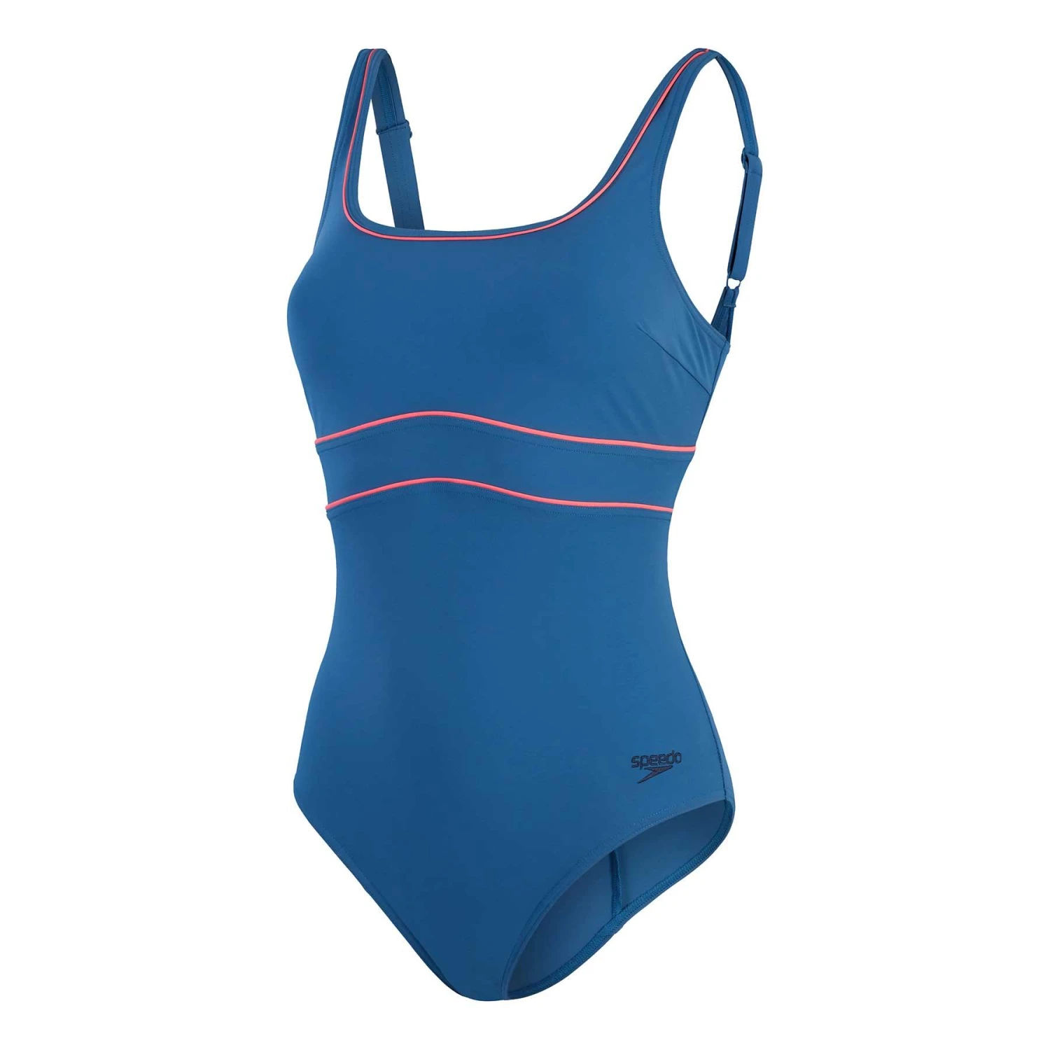 Speedo New Contour Eclipse Damen Badeanzug Marineblau/rosa-orange 3 Speedo New Contour Eclipse Damen Badeanzug Marineblau/rosa-orange