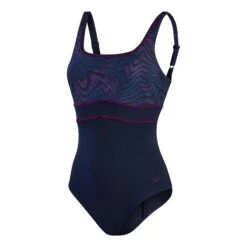 Speedo New Contour Eclipse Damen Badeanzug Dunkelblau/lila/fuchsia