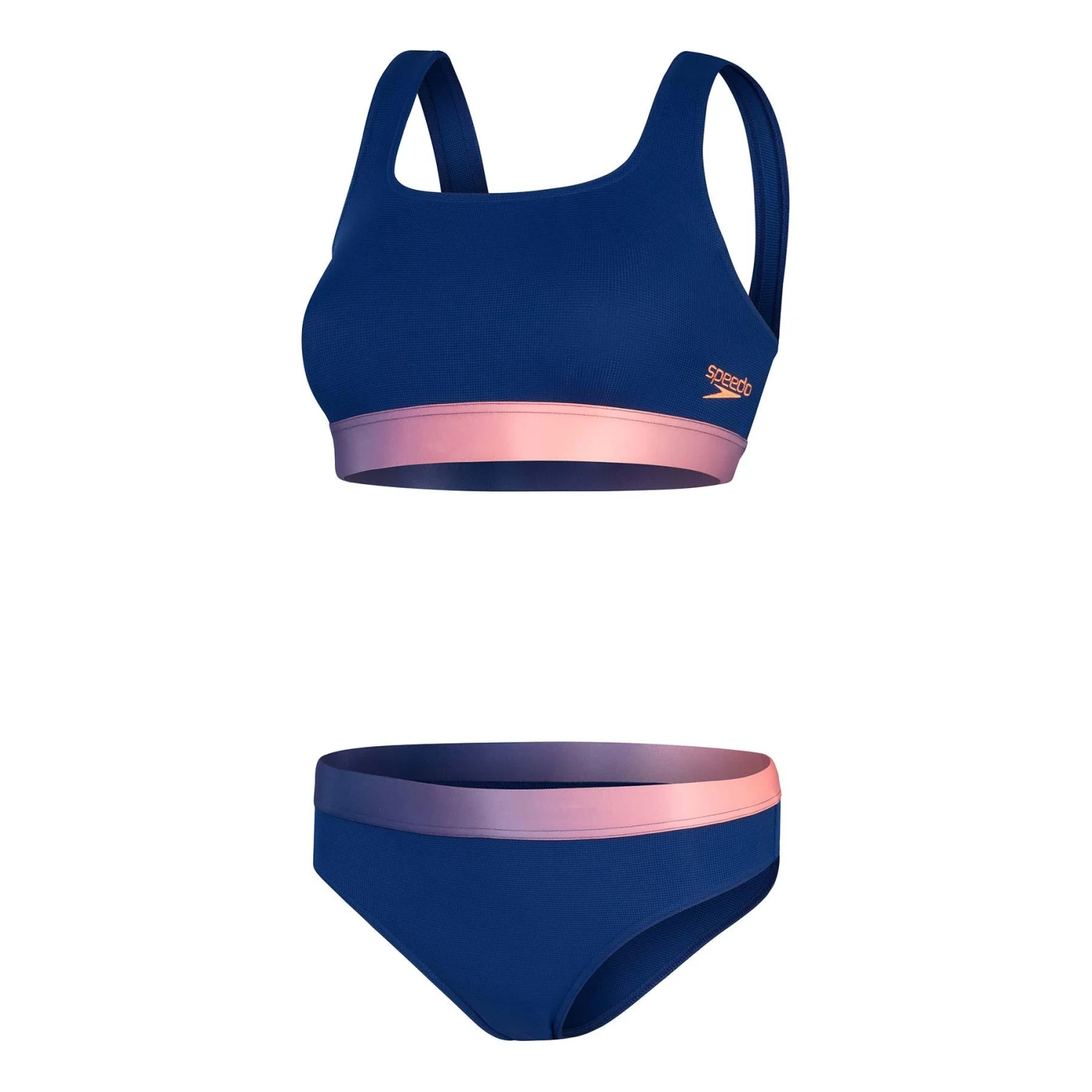 Speedo Deep U-Back Damen Badeanzug Marineblau/rosa/orange 3 Speedo Deep U-Back Damen Badeanzug Marineblau/rosa/orange