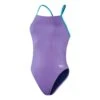 Speedo Solid Lattice-Back Damen Badeanzug Helllila/hellblau -Schwimmsport Verkauf so 8 00317815500 001