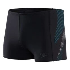 Speedo Tech Panel Aquashort Badehose Schwarz/blau