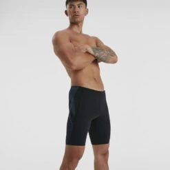 Speedo Tech Panel Jammer Badehose Schwarz/blau