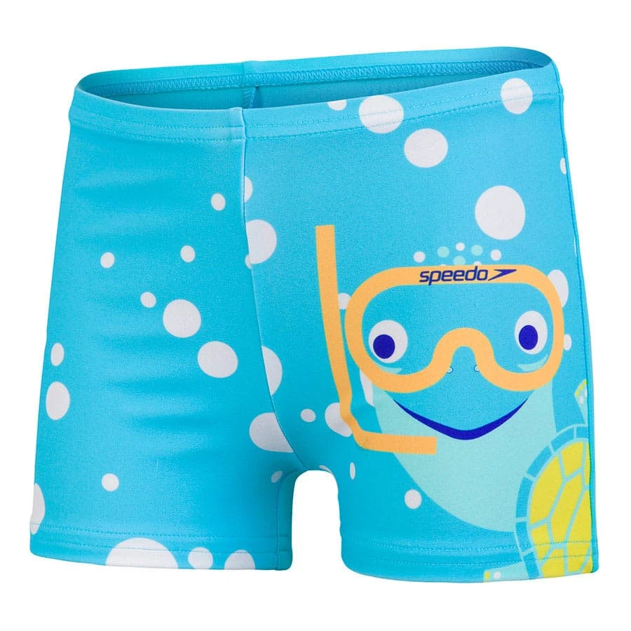 Speedo Tommy Turtle Placement Aquashort Jungen Badehose Blau/orange 3 Speedo Tommy Turtle Placement Aquashort Jungen Badehose Blau/orange