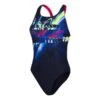 Speedo Placement Digital Powerback Damen Badeanzug Schwarz/blau -Schwimmsport Verkauf so 8 06187h045 001