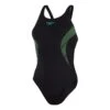 Speedo Placement Muscleback Damen Badeanzug Schwarz/grün -Schwimmsport Verkauf so 8 08694g703 001