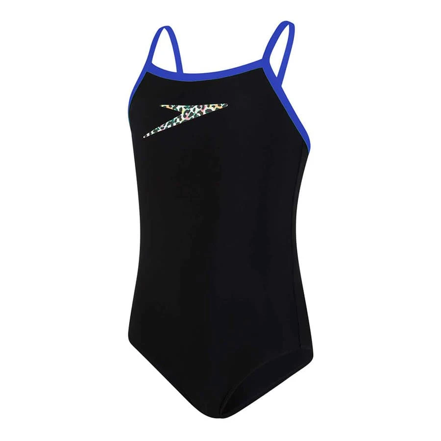 Speedo Boom Placement Thinstrap Muscleback Mädchen Badeanzug Schwarz/blau 3 Speedo Boom Placement Thinstrap Muscleback Mädchen Badeanzug Schwarz/blau