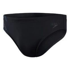 Speedo Tech Panel 7cm Brief Badehose Schwarz/tiefblau