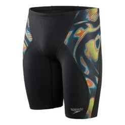 Speedo Allover Digital V-Cut Badehose Schwarz/grün/blau