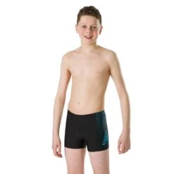 Badehose Speedo Gala Logo Panel Aquashort Schwarz/blau Jungen