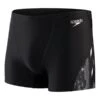 Speedo Allover V-Cut Aquashort Badehose Schwarz/grau -Schwimmsport Verkauf so 8 113669177 001