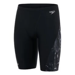Speedo Storm Wave Allover Digital V Panel Badehose Schwarz/grau