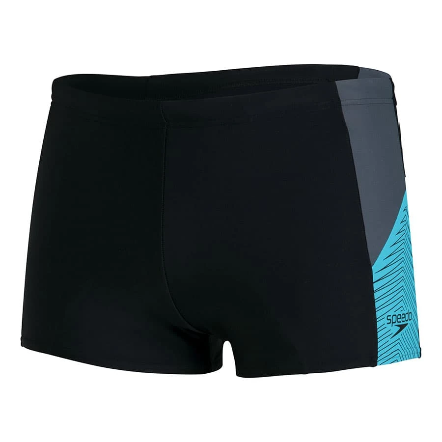 Speedo Dive Aquashort Badehose Schwarz/grau/blau 3 Speedo Dive Aquashort Badehose Schwarz/grau/blau