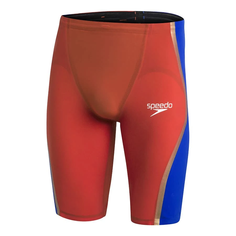 Speedo Fastskin LZR Pure Intent High Waist Jammer Badehose Rot/blau 3 Speedo Fastskin LZR Pure Intent High Waist Jammer Badehose Rot/blau