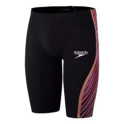 Speedo Fastskin LZR Pure Intent High Waist Jammer Badehose Schwarz/rosa