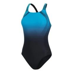 Speedo Digital Placement Medalist Damen Badeanzug Schwarz/blau