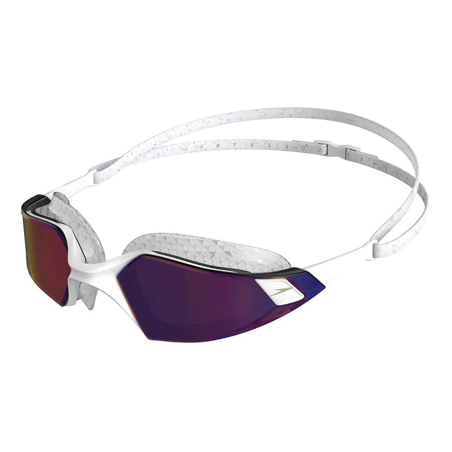 Speedo Aquapulse Pro Mirror Schwimmbrille Weiß Mit Verspiegelten Goldenen/rosanen Gläsern 3 Speedo Aquapulse Pro Mirror Schwimmbrille Weiß Mit Verspiegelten Goldenen/rosanen Gläsern