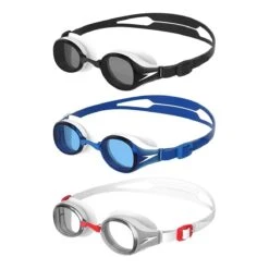 Speedo Hydropure Schwimmbrille Schwarz/blau/weiß Mit Transaprenten Gläsern (3 Stück)