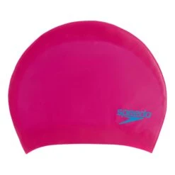 Speedo Long Hair Kinder Schwimmkappe Fuchsia/hellblau