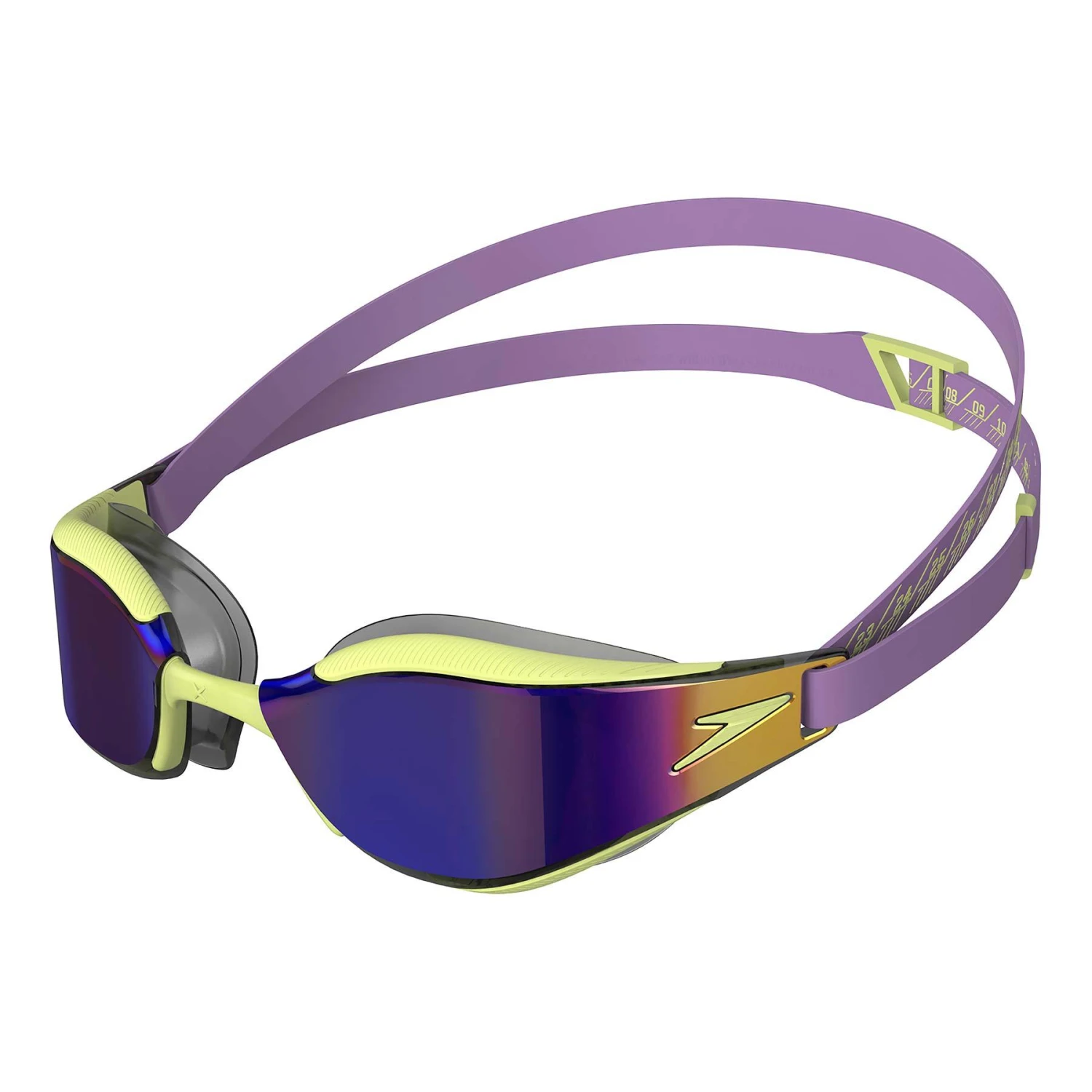 Speedo Fastskin Hyper Elite Schwimmbrille Lila Mit Gelben/grünen Verspiegelten Gläsern 3 Speedo Fastskin Hyper Elite Schwimmbrille Lila Mit Gelben/grünen Verspiegelten Gläsern