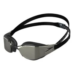 Speedo Fastskin Hyper Elite Schwimmbrille Schwarz Mit Grau Verspiegelten Scheiben