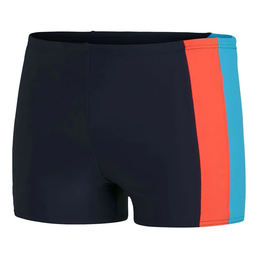 Speedo Colourblock Aquashort Badehose Schwarz/orange/blau 3 Speedo Colourblock Aquashort Badehose Schwarz/orange/blau