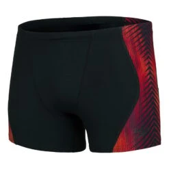 Speedo Pro End+ Aquashort Badehose Schwarz/rot