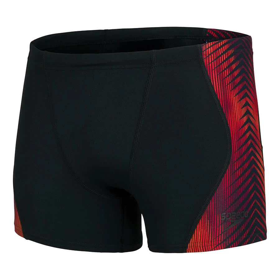 Speedo Pro End+ Aquashort Badehose Schwarz/rot 3 Speedo Pro End+ Aquashort Badehose Schwarz/rot