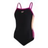 Speedo Dive Thinstrap Muscleback Mädchen Badeanzug Schwarz/rosa -Schwimmsport Verkauf so 8 12864g017 001