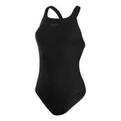 Speedo Eco Endurance+ Medalist Damen Badeanzug Tiefschwarz