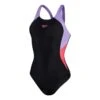 Speedo Colourblock Splice Muscleback Damen Badeanzug Schwarz/pastelllila/rosa -Schwimmsport Verkauf so 8 1347515476 001
