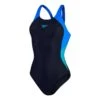 Speedo Colourblock Splice Muscleback Damen Badeanzug Dunkelblau/marineblau/türkis