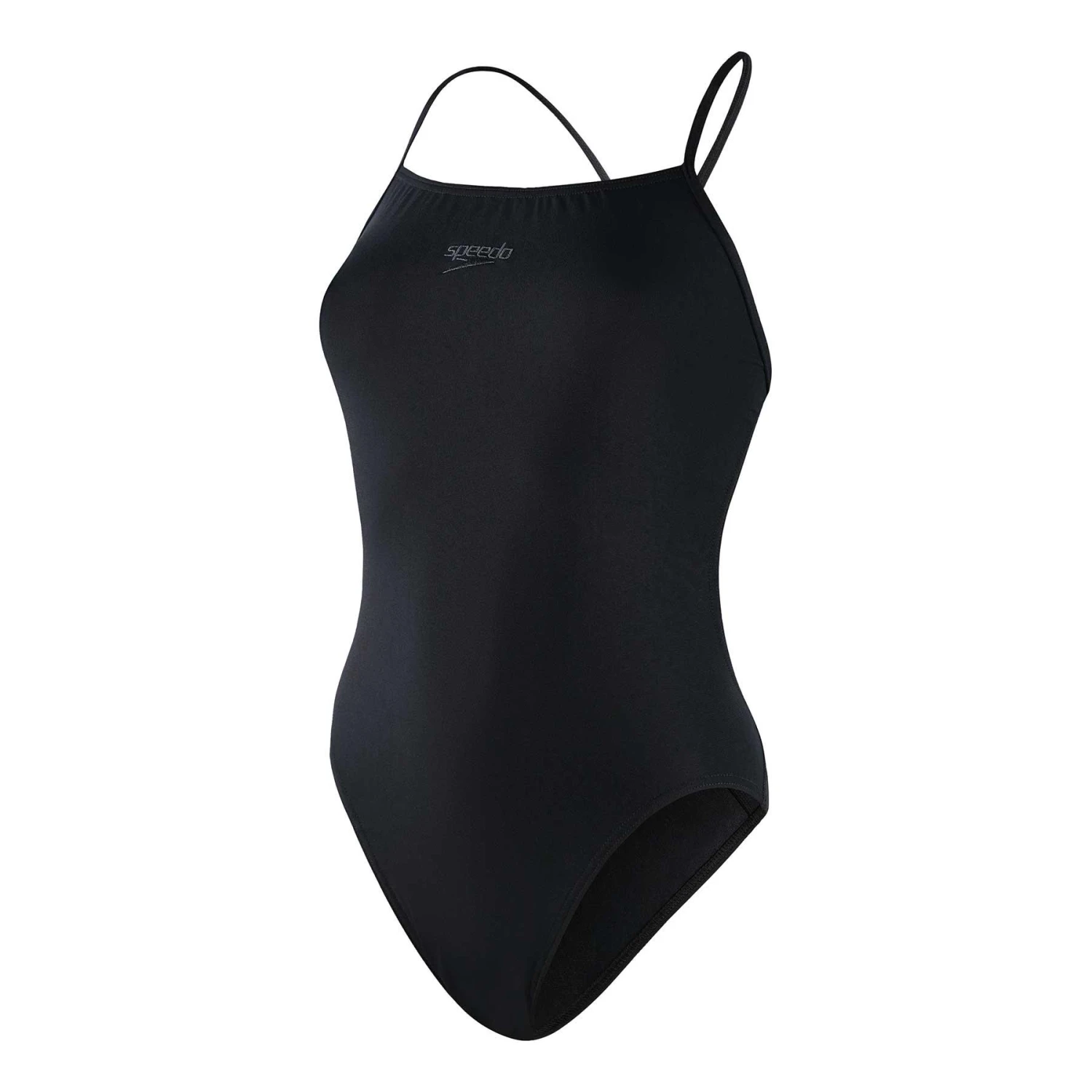 Speedo Endurance+ Thin Strap Damen Badeanzug Schwarz 3 Speedo Endurance+ Thin Strap Damen Badeanzug Schwarz